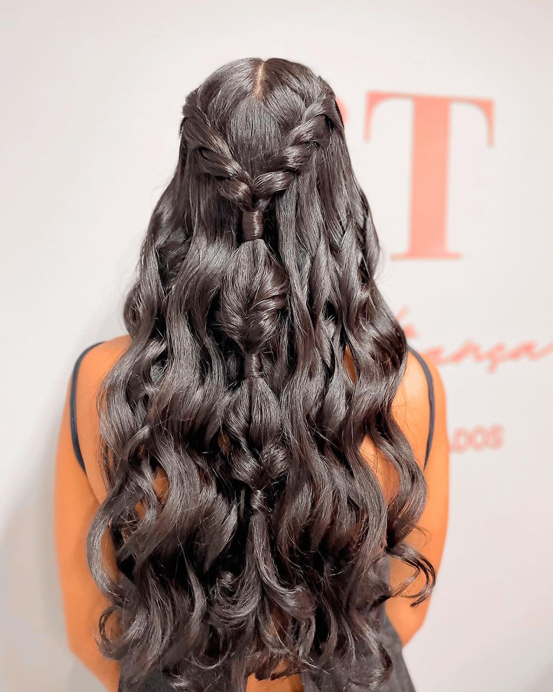 penteado noiva civil cabelo longo solto