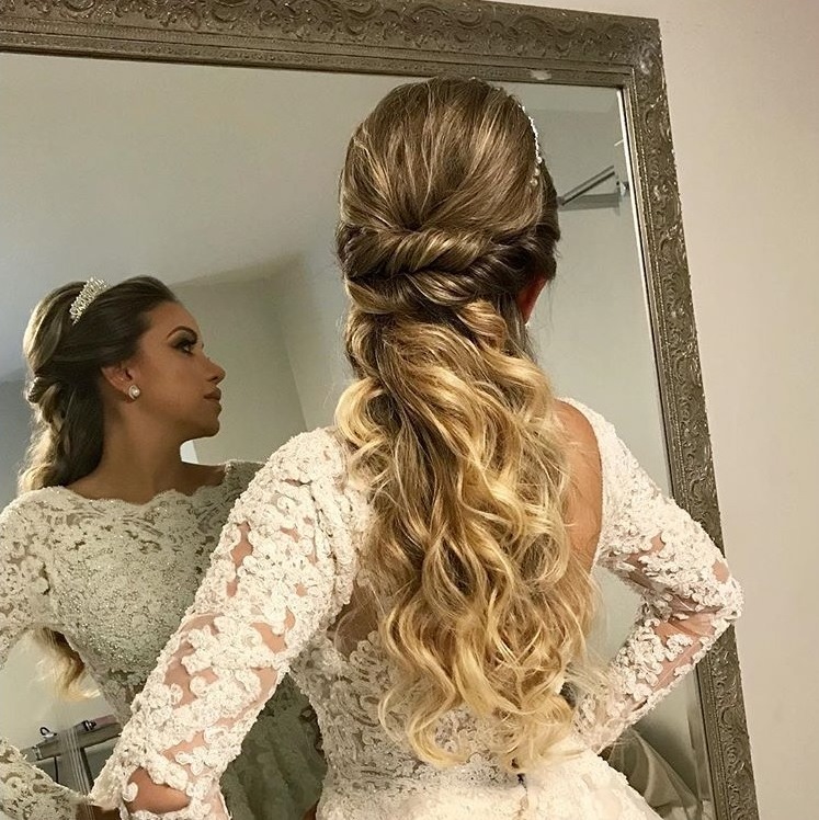 penteado noiva semi preso cabelo curto