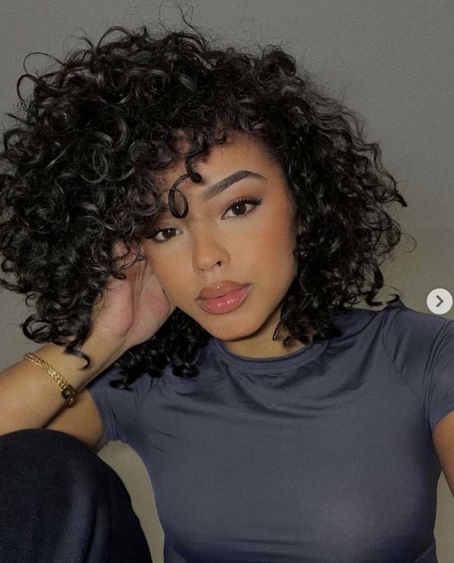 penteados para cabelo cacheado longo