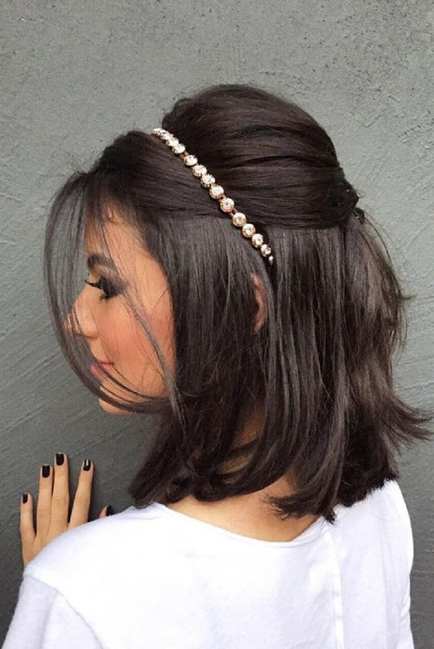 penteado para cabelo curto liso