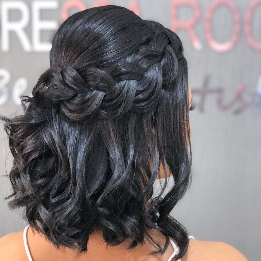 penteado semi preso cabelo curto