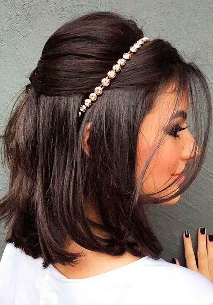 penteados polidos cabelo liso curto