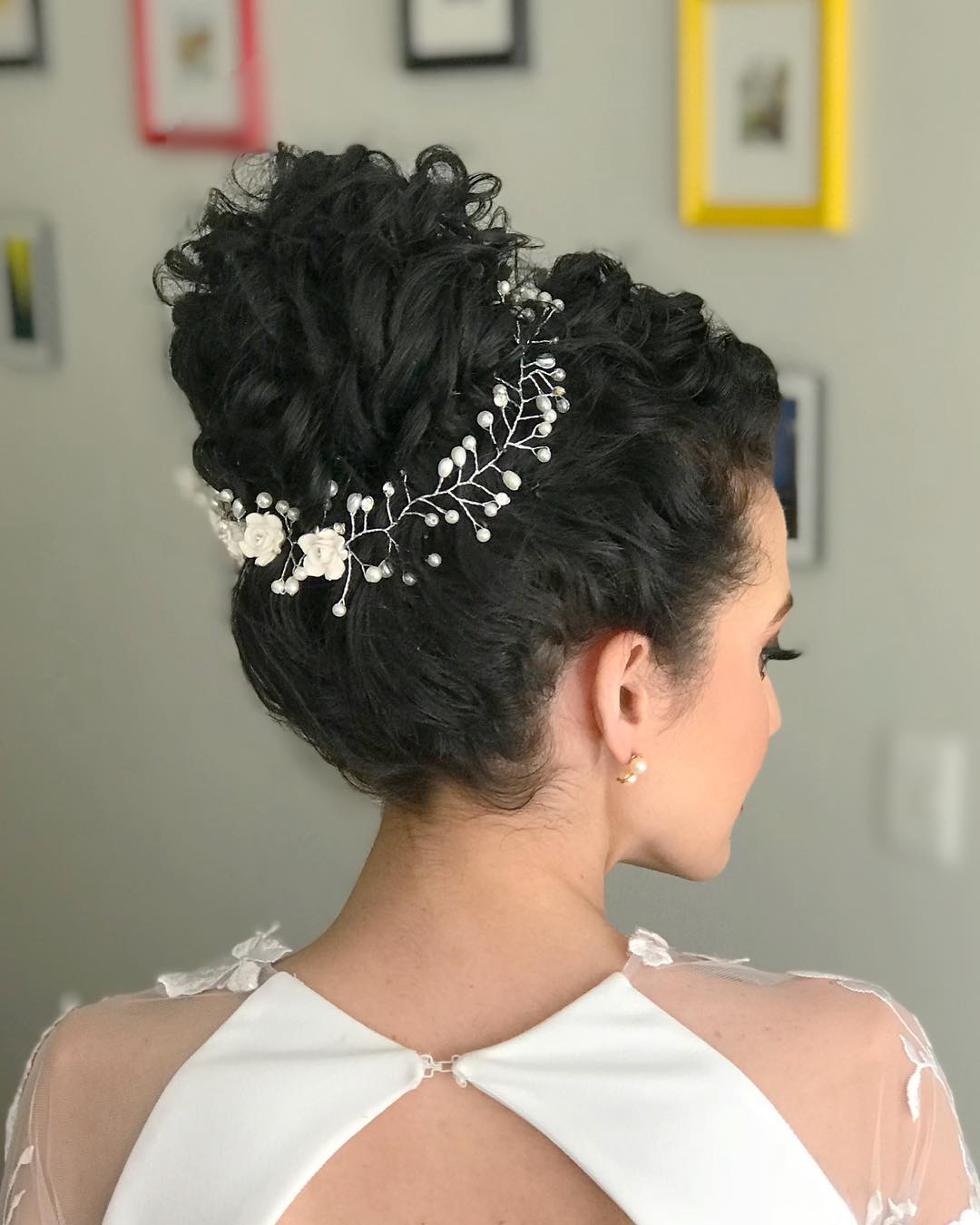 penteados soltos cabelo cacheado casamento