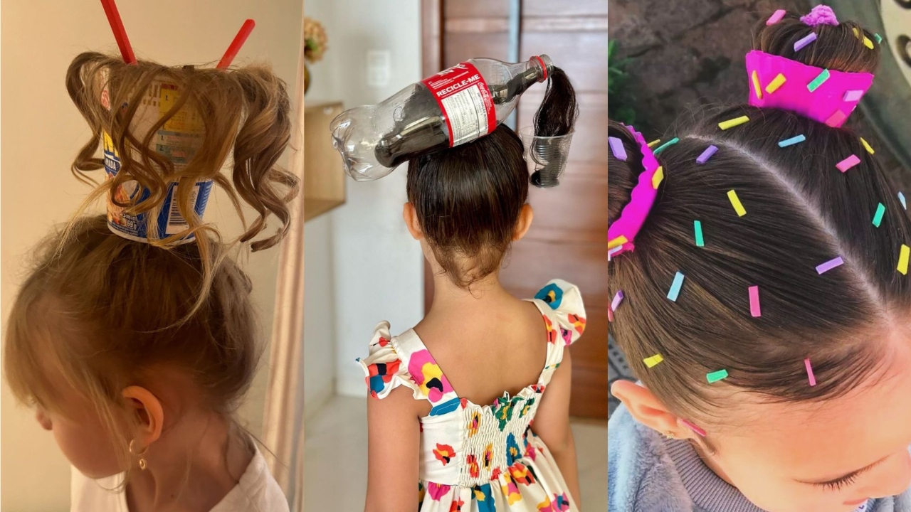 penteados com trança para 9 anos