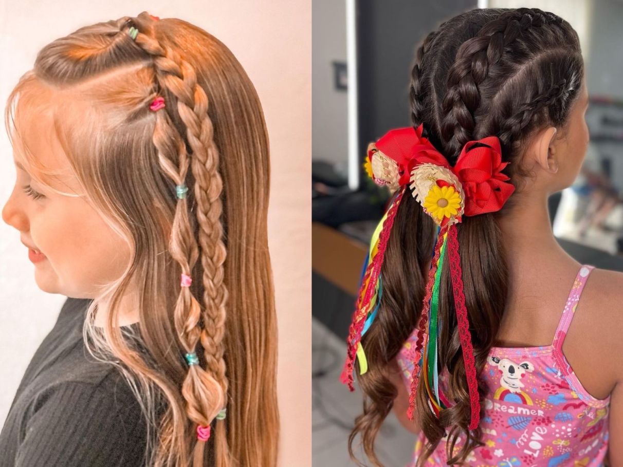 penteados para festa infantil 9 anos