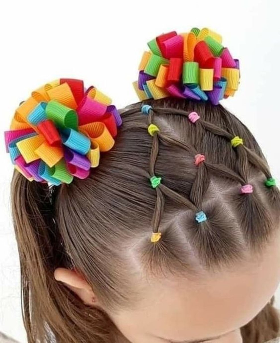 penteado festa junina cabelo curto infantil