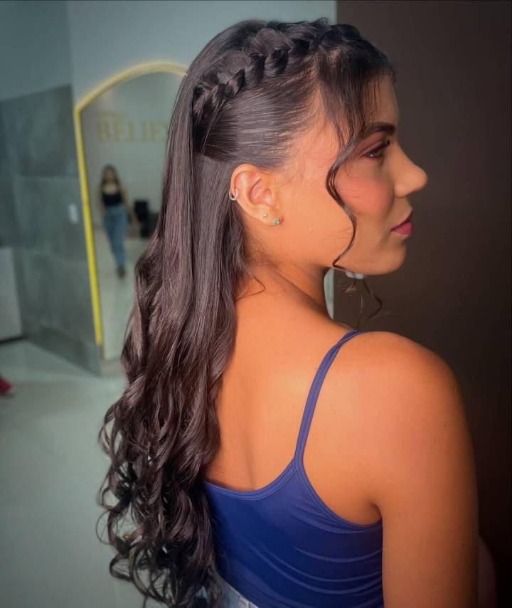 penteado formatura cabelo ondulado