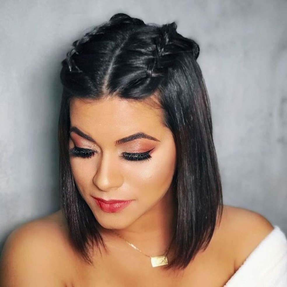 penteado para casamento cabelo curto e liso