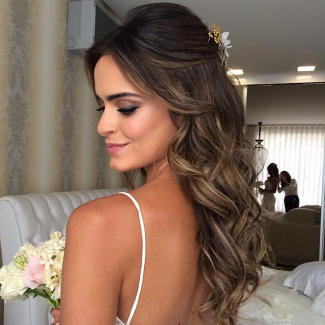penteado para madrinha casamento dia