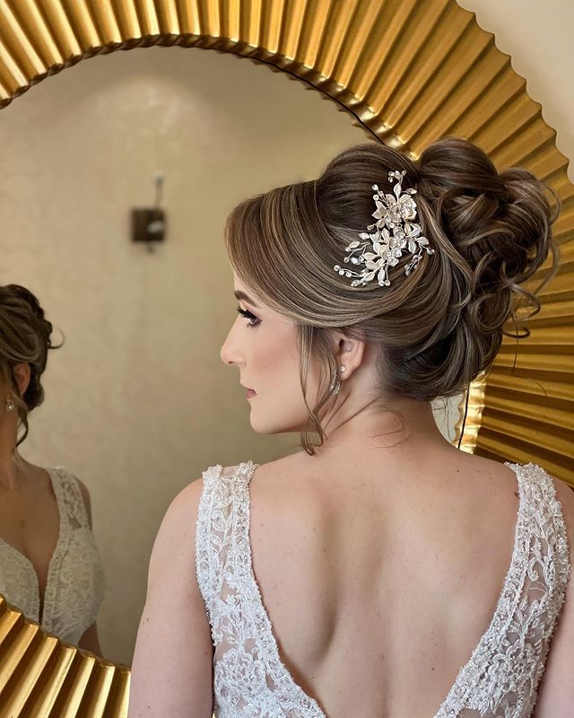 penteado para noiva casamento civil