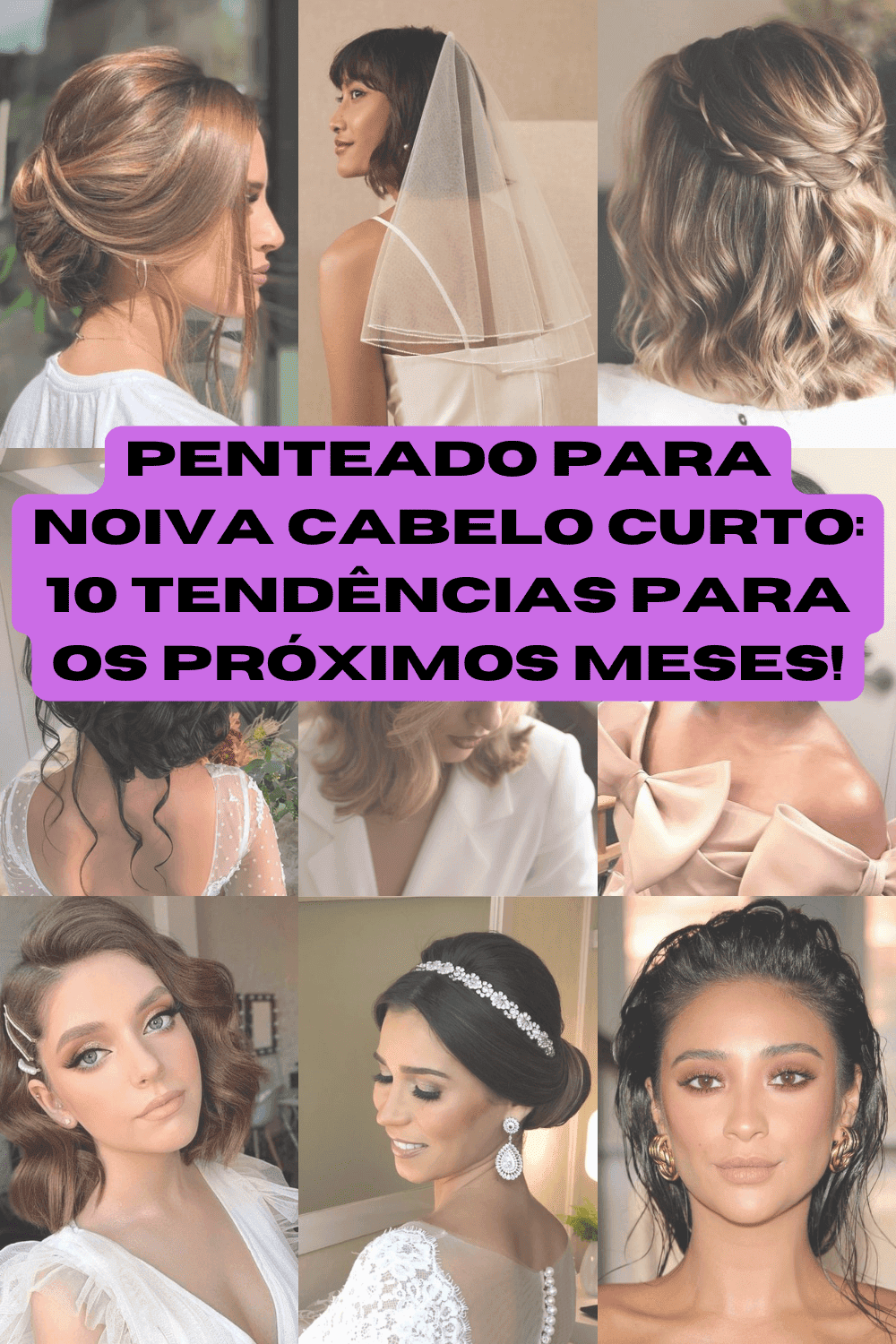 penteado meio preso noiva cabelo curto
