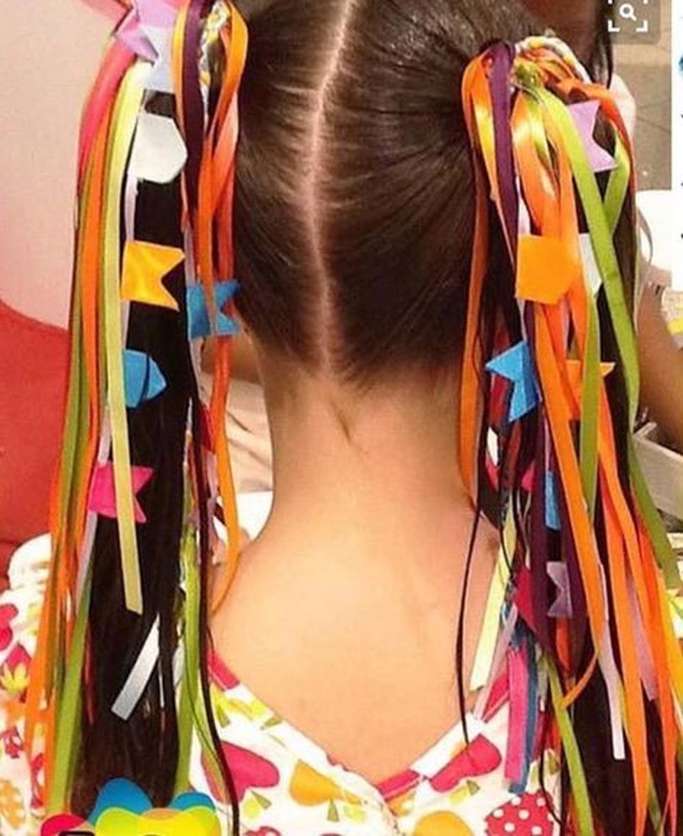 penteado lateral festa junina