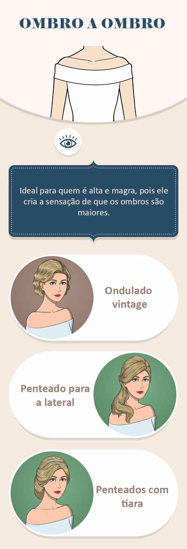 penteado para casamento vestido ombro a ombro