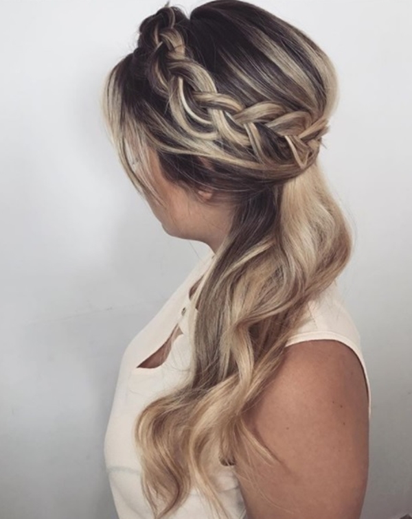 penteado para vestido tomara que caia cabelo solto