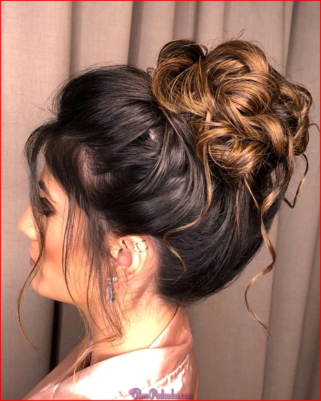 penteado preso cabelo crespo madrinha