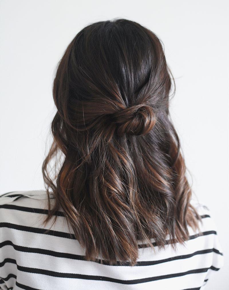 penteado semi preso elegante