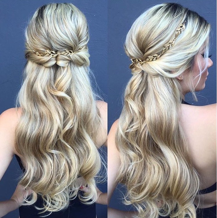 penteado semi preso para formatura