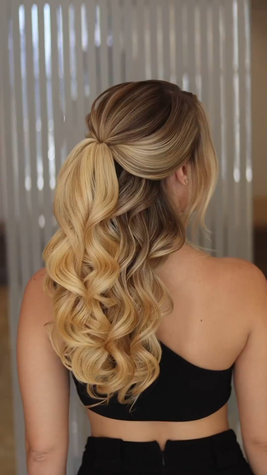penteado semi preso cabelo ondulado