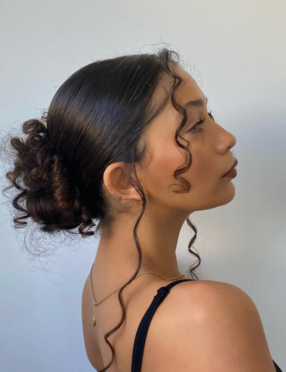 penteado lateral cabelo cacheado