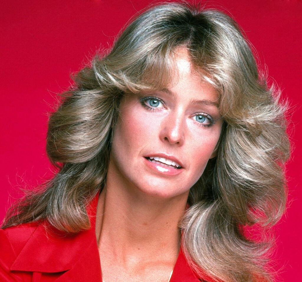 cabelo liso com franja desfiada anos 80