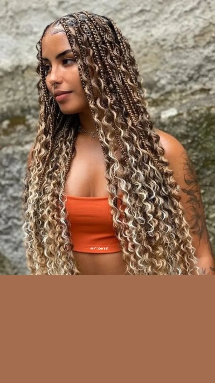 box braids com cabelo natural