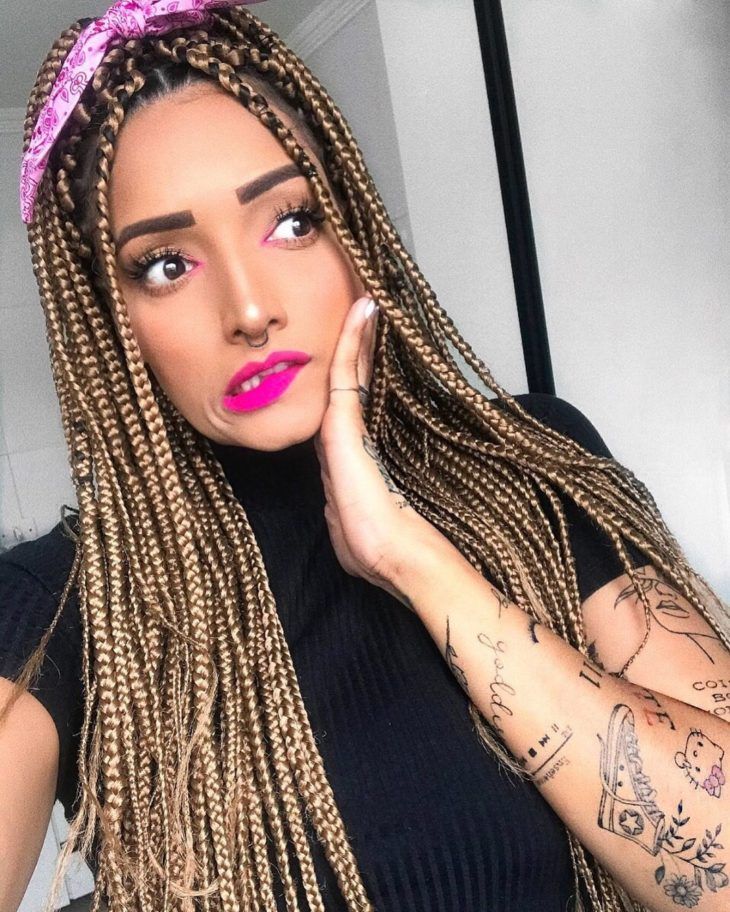 box braids estilos