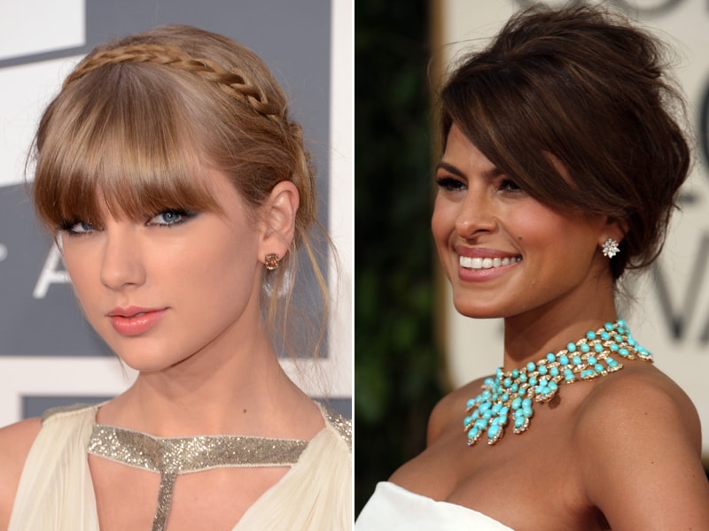 penteados com franja para cabelo cacheado