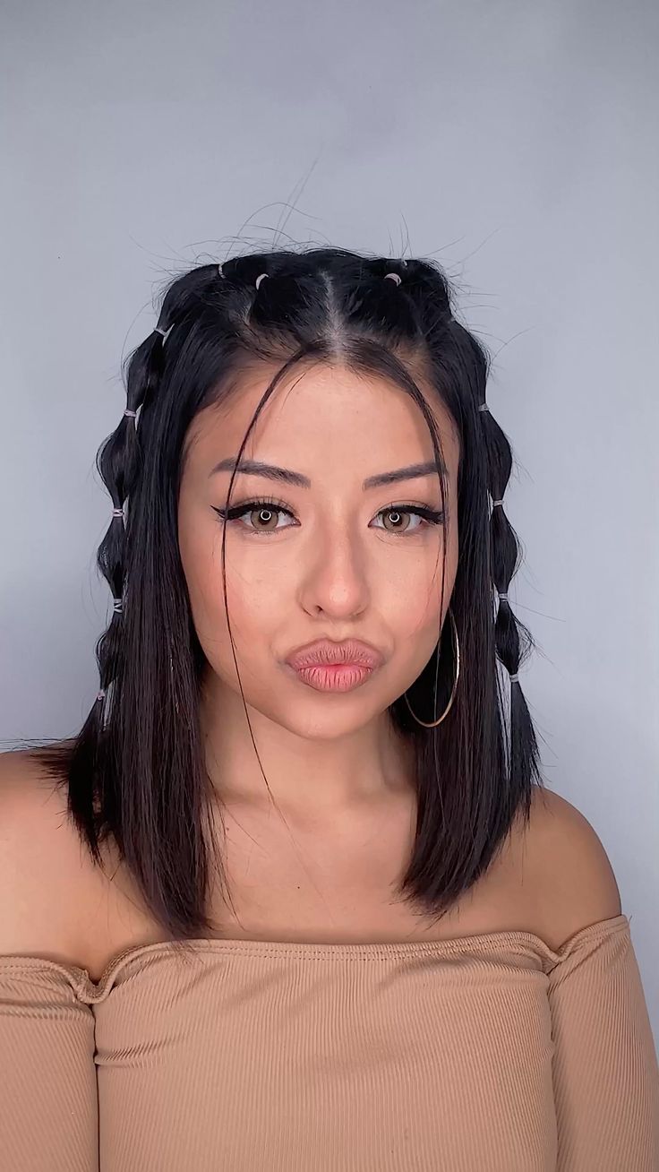 penteados rápidos cabelo liso curto