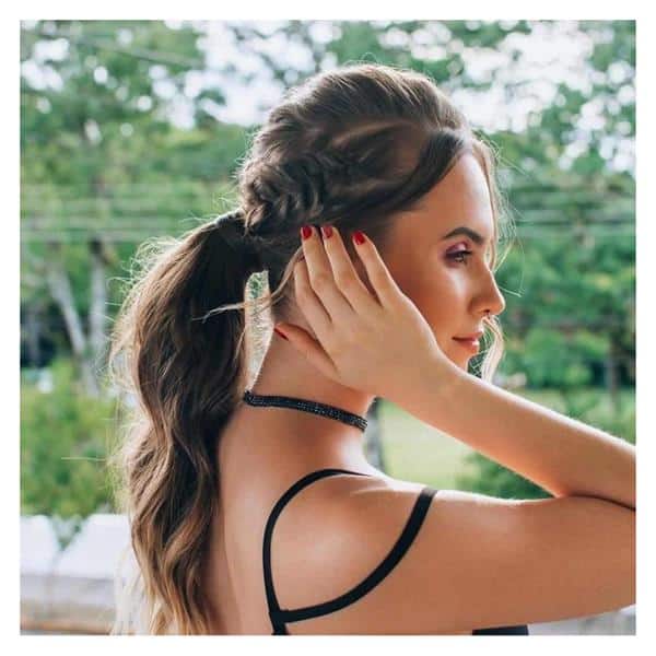 penteados com rabo de cavalo para cabelo longo