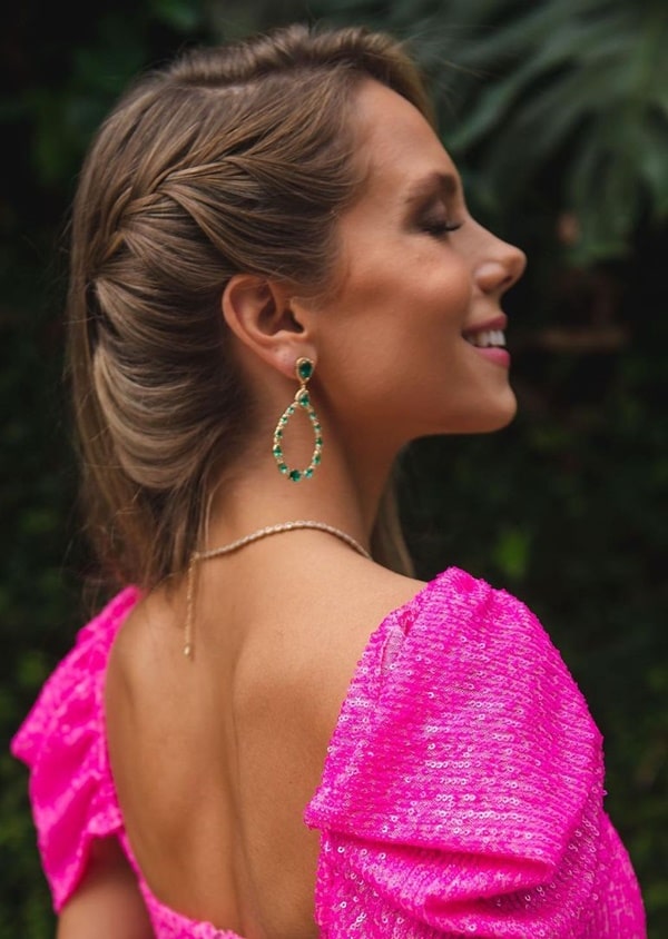 penteado lateral cabelo liso