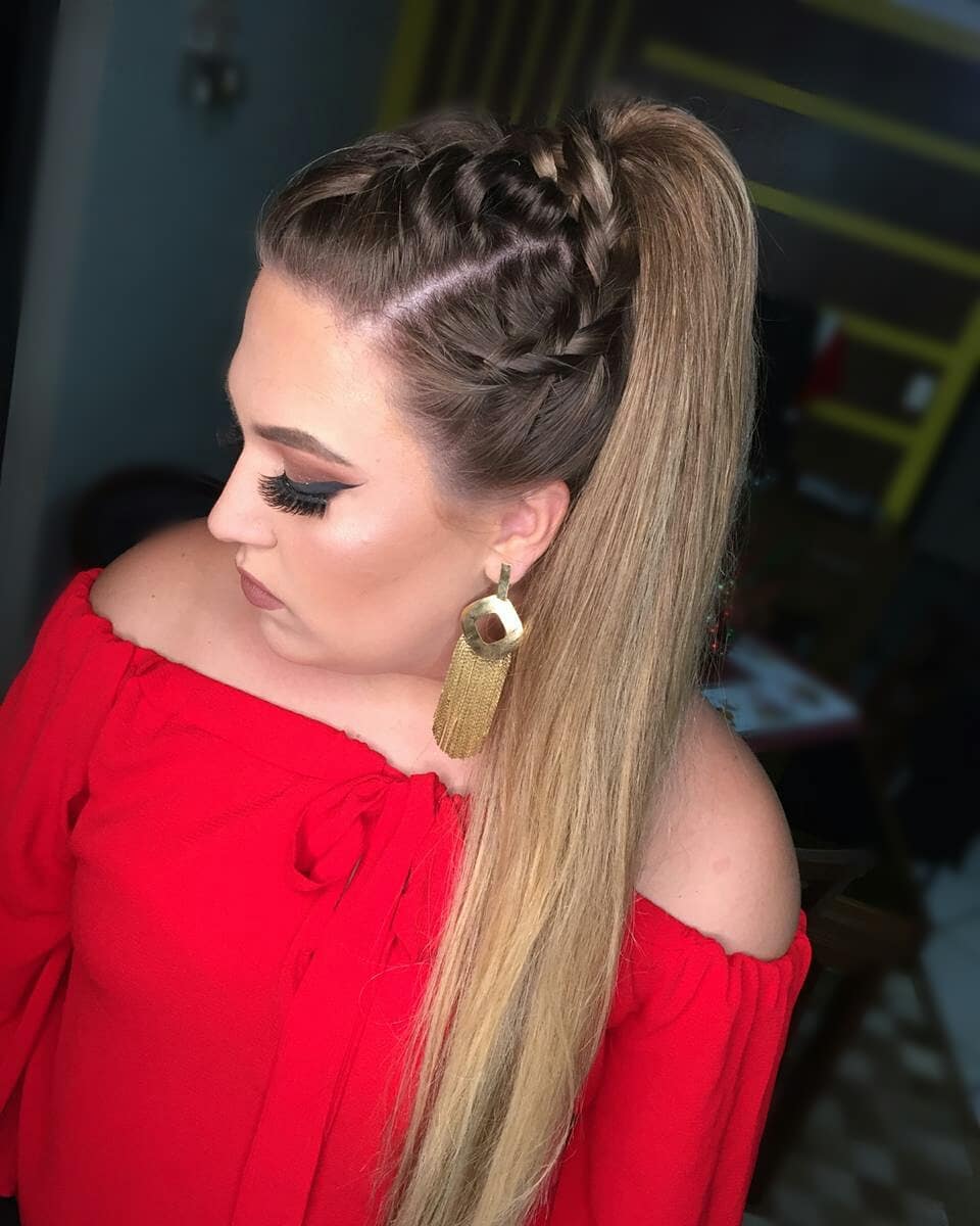 penteado rabo de cavalo alto
