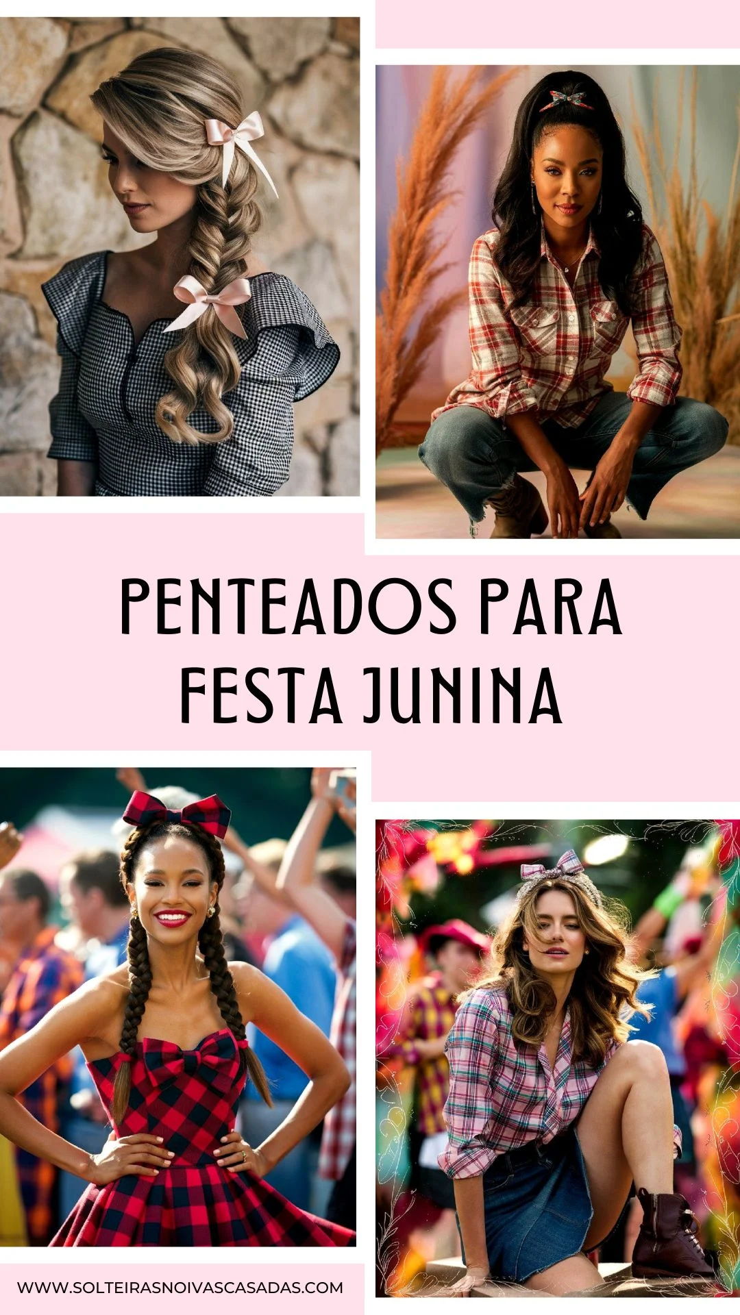 penteados juninos com trança