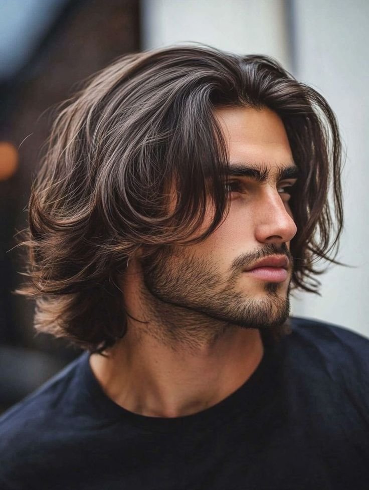 slicked back