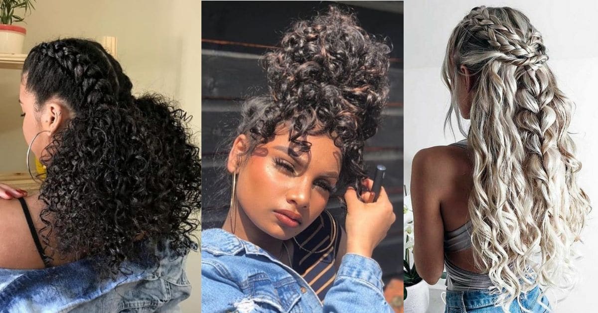penteados para cabelo cacheado dia a dia