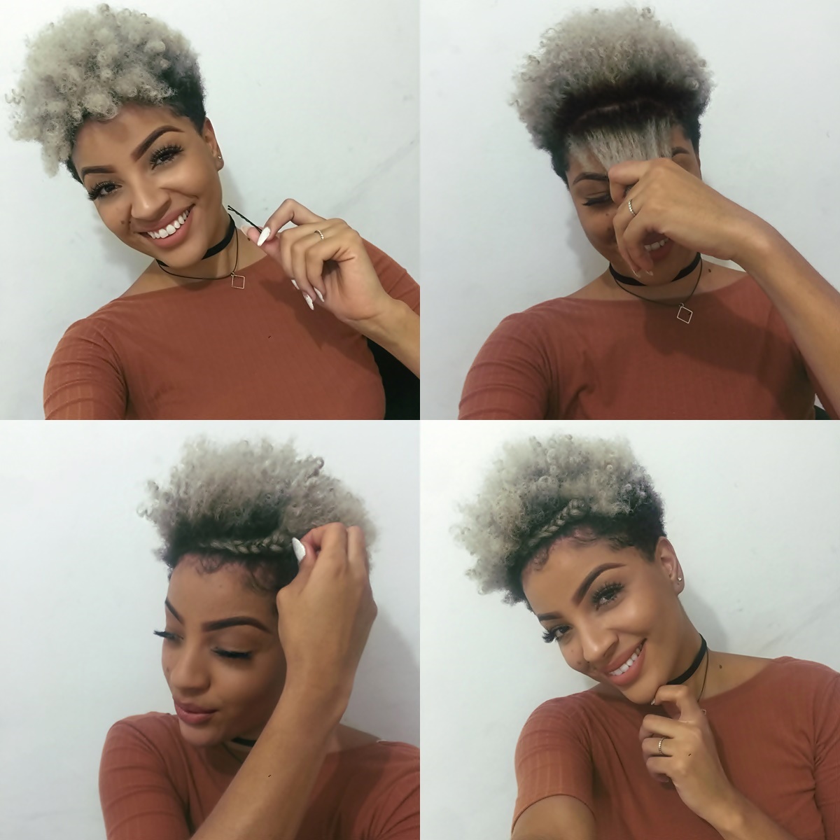 penteados rápidos cabelo curto