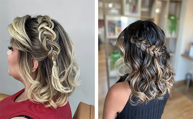 penteados para quem tem cabelo liso e curto