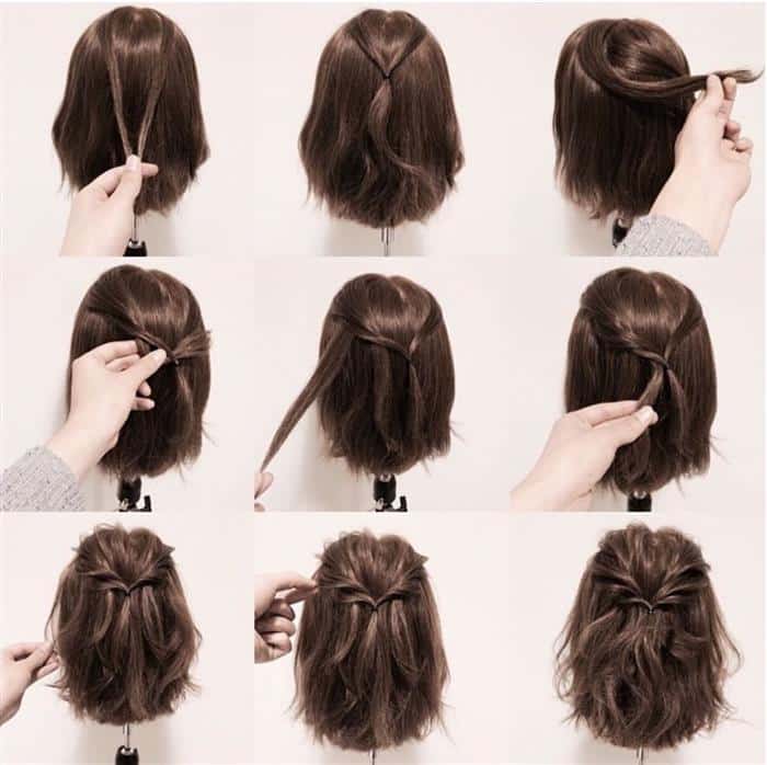 penteados para cabelo liso trabalho