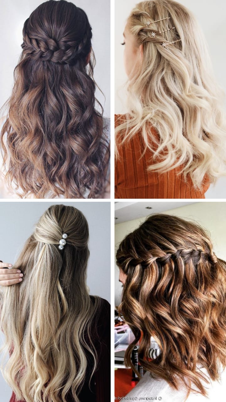 penteados para cabelo ondulado médio