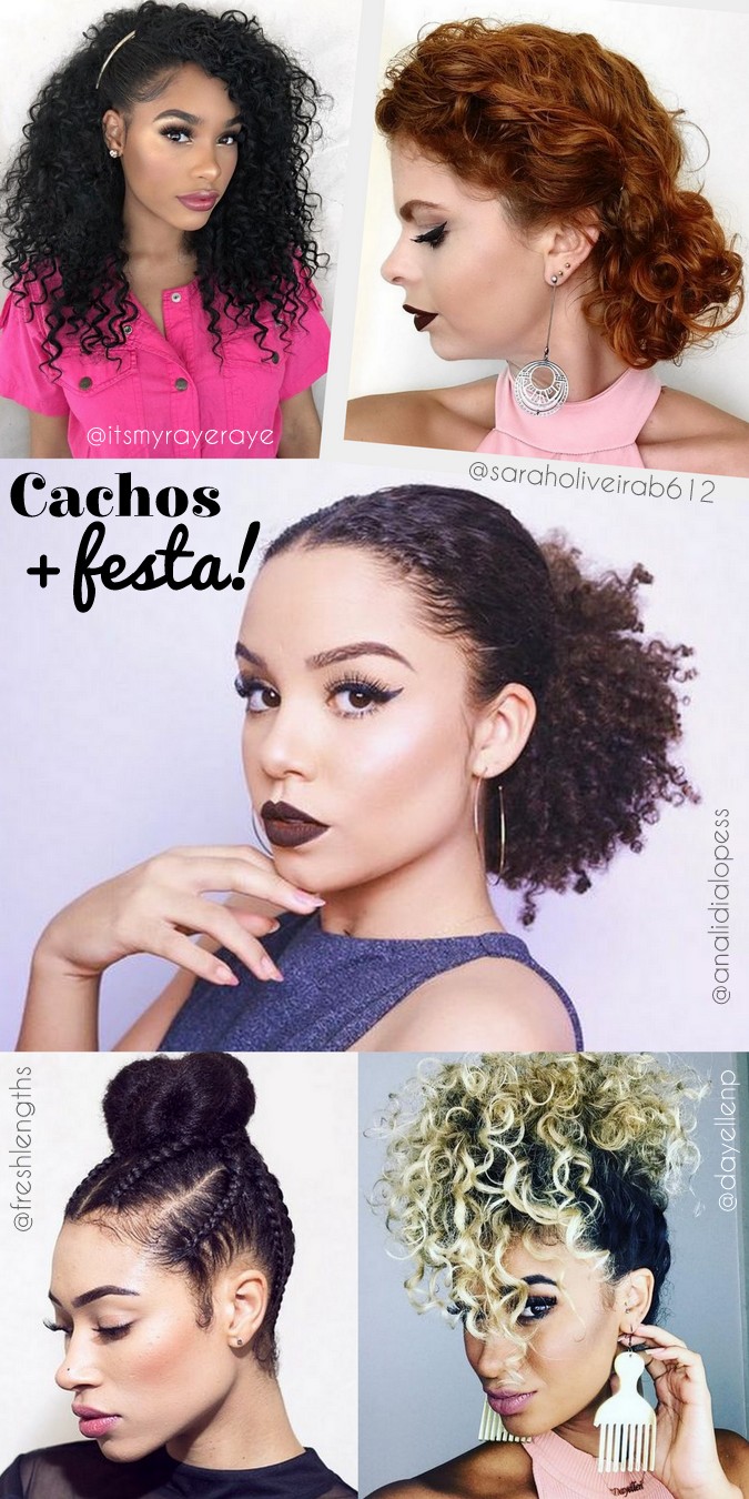 como arrumar cabelo cacheado curto para festa
