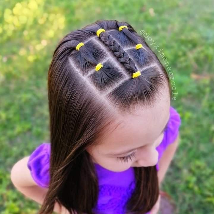 penteados para cabelo cacheado infantil para educação física