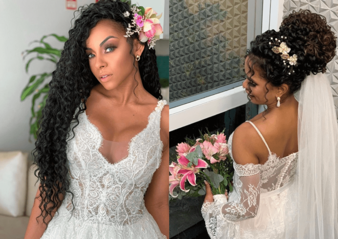 acessórios para penteados cacheados casamento