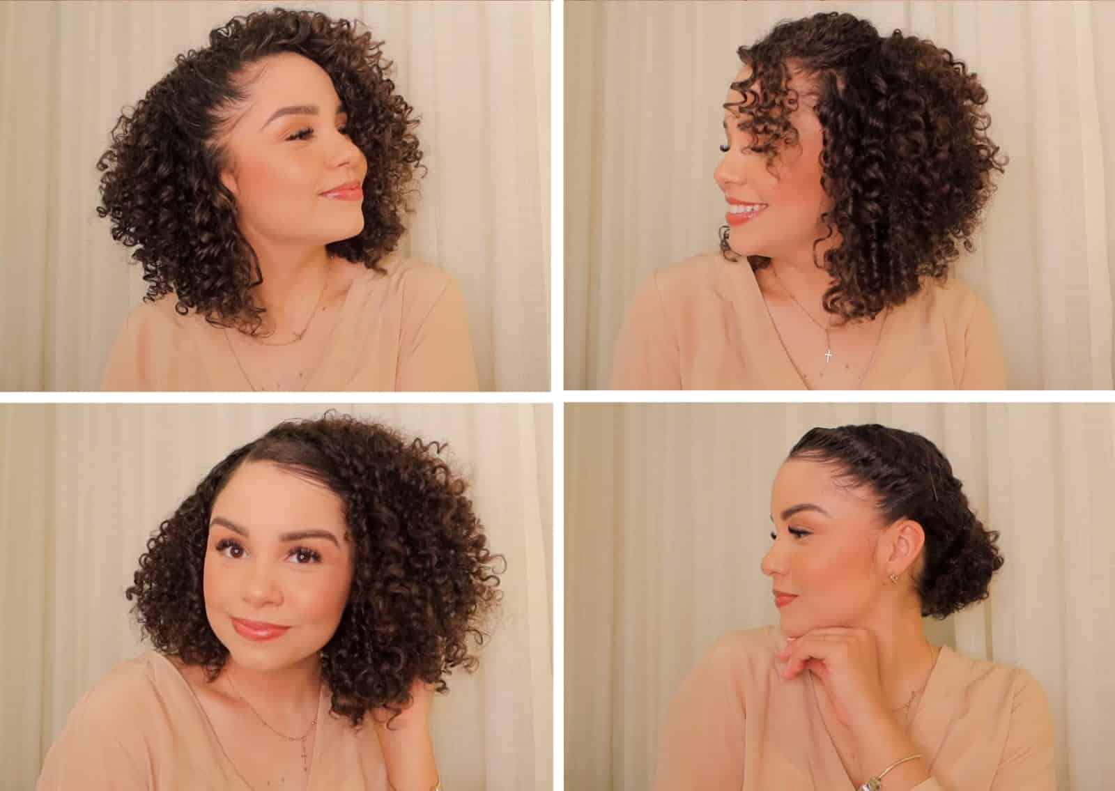 penteados para casamento cabelo cacheado curto