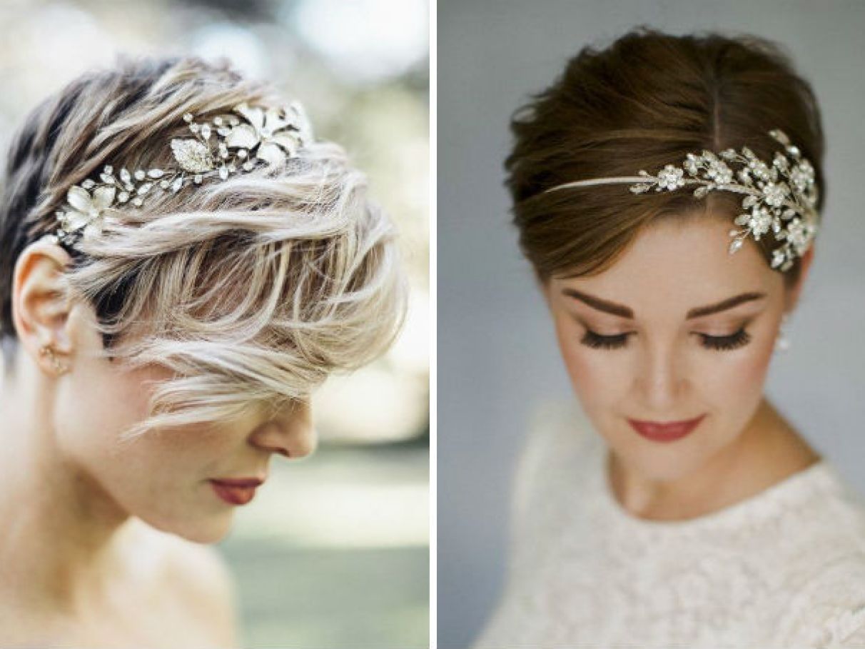 penteados para cabelo pixie casamento