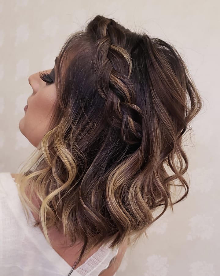penteados para cabelo médio liso para trabalho