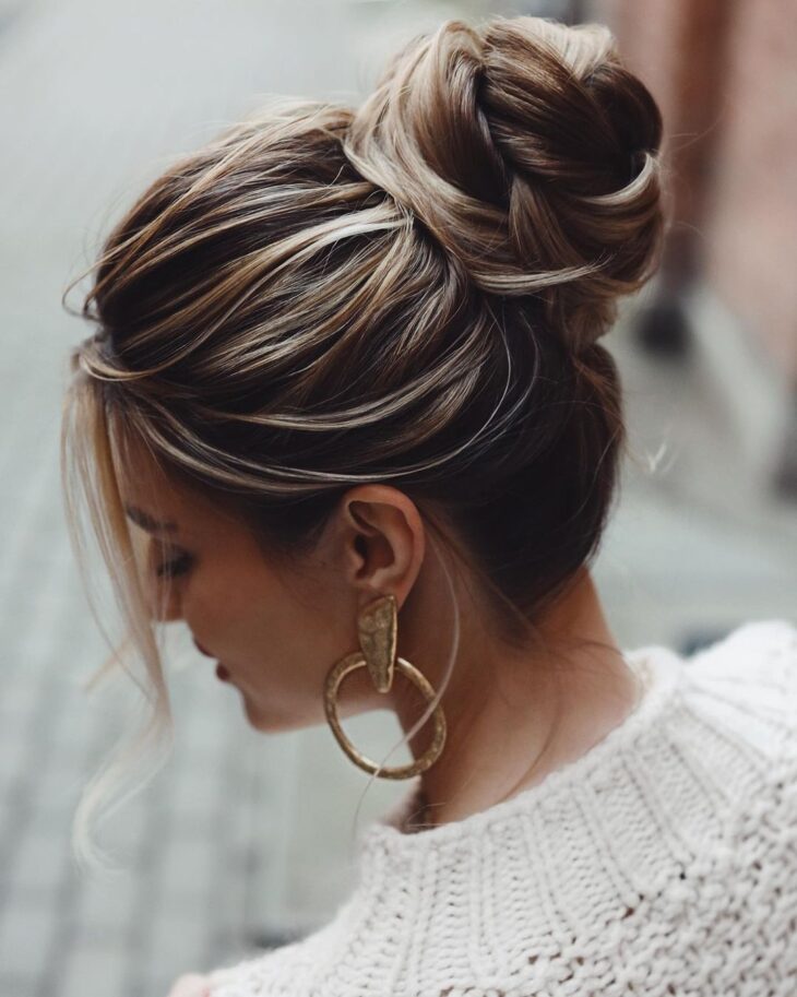 penteados fáceis cabelo liso médio