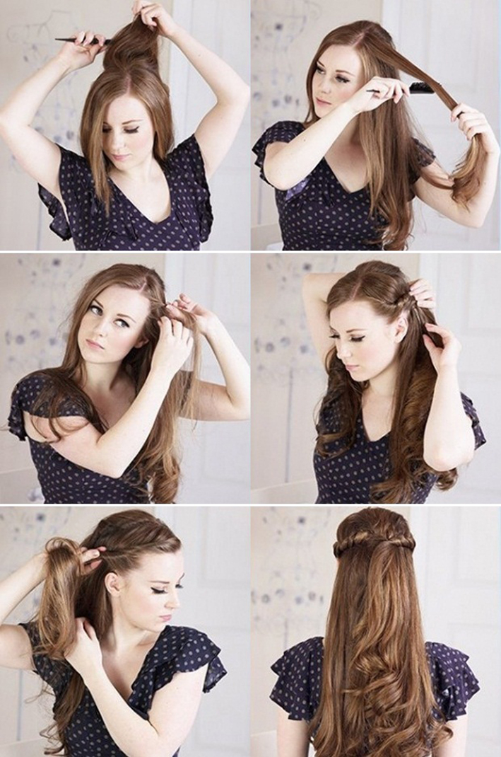 penteados para cabelo liso longo