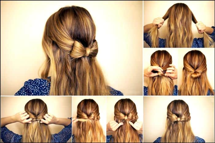 penteados elegantes cabelo liso