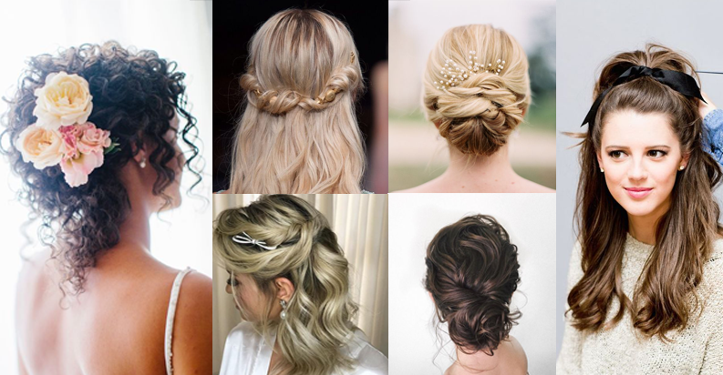 penteados para casamento cabelo médio simples