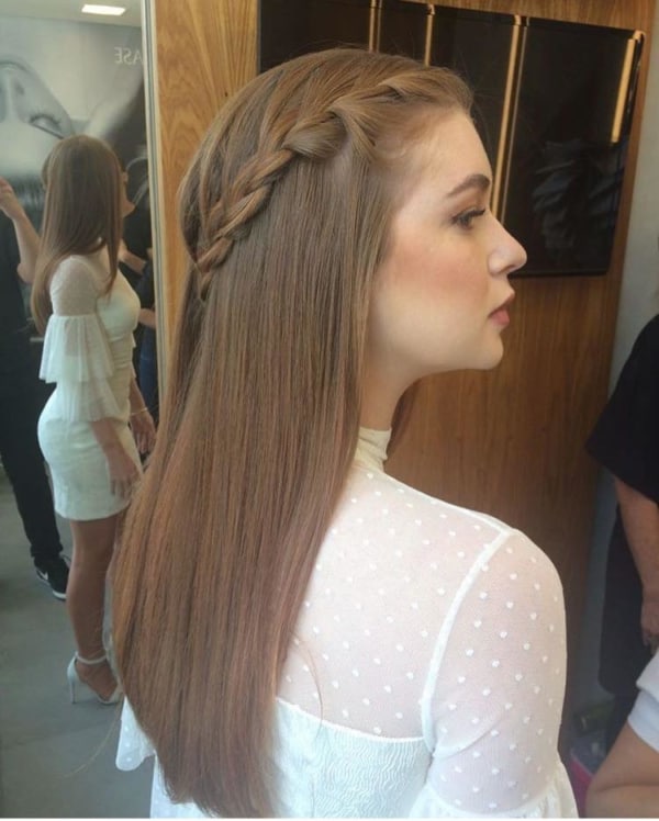 como fazer penteado cabelo liso solto casamento