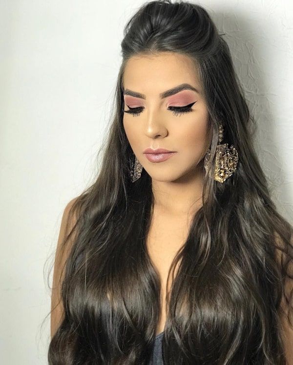 penteados casamento cabelo liso solto inspiração